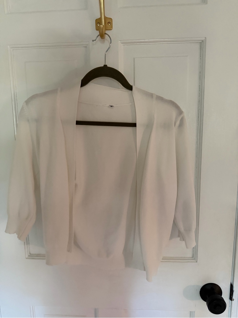 Women’s Open-Front Cream Cardigan Sweater